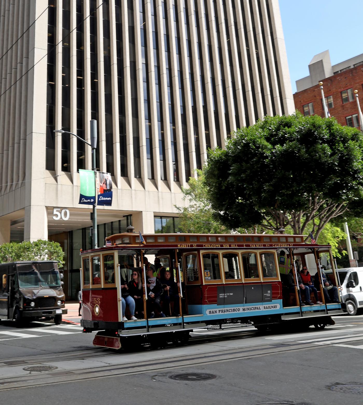San Francisco trolley on California St.