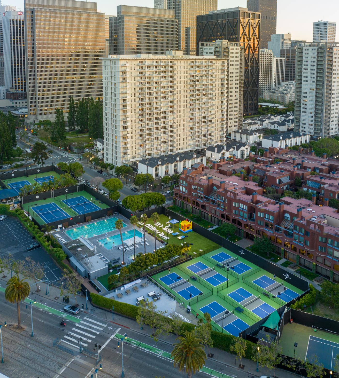 Aerial view of Bay Club in downtown San Francisco.